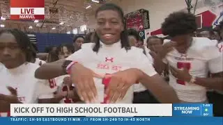 Manvel High School getting pumped for the season opener!