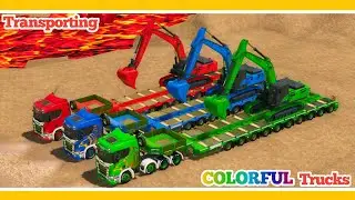 Transporting Of Colors - Trailer Trucks , Dumb Truck & Construction Vehicles - FS 22 #3