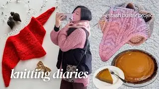 Knitting VLOG Stash Buster Project 🧣 Casting on the Turtle Dove Shawl