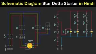 Schematic Diagram Star Delta Starter in Hindi | How to read @Tech_Gaurav