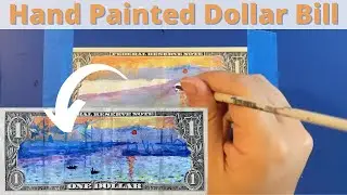 Impression Sunrise by Katherine Hoffman Art on Real Dollar Bill
