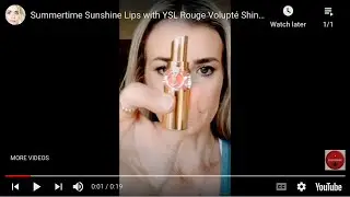 Summertime Sunshine Lips with YSL Rouge Volupt&eacute; Shine Lipstick Balm