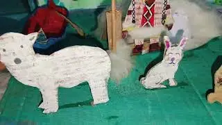 Project on Greenland (The land of Ice and Snow #handmade work#Eskimos# Igloos#kayak#Sst project ❄️❄️