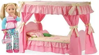 doll bed \ diy doll bed \ how to make doll bed \ doll bedroom \ DIY Miniature Pink Bed