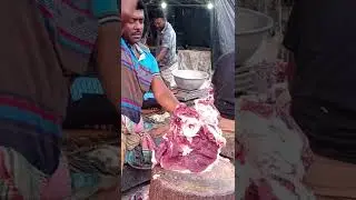 Amazing buffalo meat cutting skills. #shorts