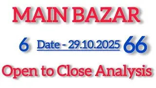 Main bazar today || open to close || main bazar matka trick [ 29.10.2025 ]