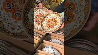 Luxury turkish  Tray &mdash; Decorative Round Platter | Şık Servis Tepsisi#kitchen #sufrahome