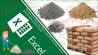 Formule de Dosages du béton (calcul les quantités: Ciment, Gravier, Sable, Eau) sur Excel