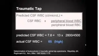 CSF Analysis in Lumbar Puncture:  