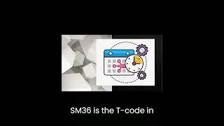 What is SM36 t-code in SAP?