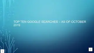 TOP TEN GOOGLE SEARCHES AS OF OCTOBER 2019 | TOP TEN