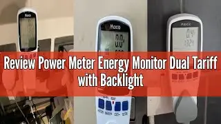 Review Power Meter Energy Monitor Dual Tariff with Backlight LCD Display UK Plug, Maxcio Upgrade Ele