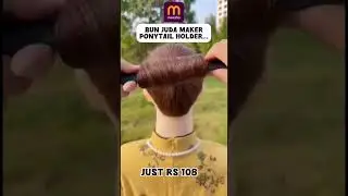 French TwistBun Juda Maker Ponytail  Holder 😱just Rs 108/- #meesho #accessories #hairstyle #shots