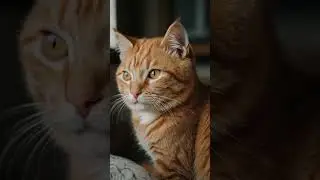 Close-Up of a Chubby Orange Cat Lounging in the Living Room #kitten #cutecat #funnycats