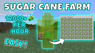 Minecraft Bedrock SIMPLE & EASY Sugar Cane Farm Tutorial