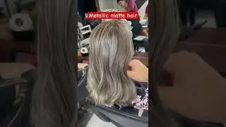 Metallic matte hair color #hair