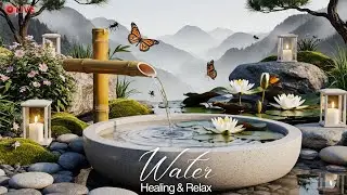 Relaxing Water Sounds with Soft Piano LIVE 24/7 🌿 | Sleep, Stress Relief & Music Therapy