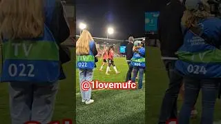 Simi Awujo & Fridolina Rolfo finished match - Man United Women v Valerenga Fotball Damer 8Oct2025
