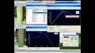 Axial compression test on reinforced concrete masonry boundary elements