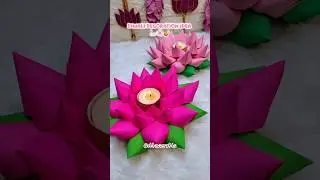 Lotus Diya Holder 🌸|| Diwali Decoration Idea #shorts #diy #diwali