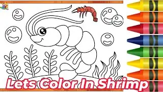 Coloring Shrimp Sea Animal For Kids | Best videos for kids and Toddlers
