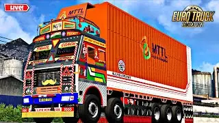 MTTL LOGISTICS SIMPLIFIED INDIAN TRUCK ETS2 LIVE GAMEPLAY WITH STEERING WHEEL 🎮 #shortslive