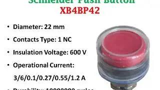 Schneider XB4B Pushing Buttons Zamak IP67 IP66 22mm Push Button Switch