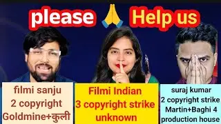 Copyright strike 😱 for @filmi sanju@filmi Indian!back to back copyright strike 😱🤣!Mr.jack