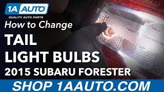 How to Replace Tail Light Bulbs 13-18 Subaru Forester