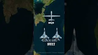 Su27 vs MQ 9 over black sea #usa #russia #sukhoi35 #sukhoi @Suraj.Rawat33