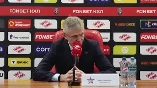 Тренер СКА Игорь Ларионов после матча с ХК «Спартак». 50-й тур КХЛ-25/26