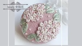 lovely紫陽花❁刺繍Accessory