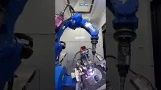 Yaskawa robot with welding positioner #weldingautomation #weldingpositioner #weldingautomation