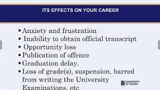 09   Examination Malpractices and Your Academic Journey