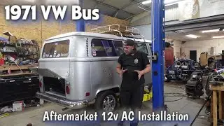 1971 T2 Bay Window VW Bus Electric 12v Aftermarket Air Conditioner Install