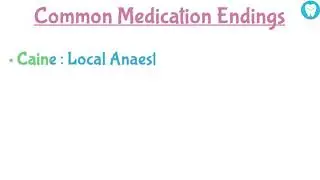 Remember Drug Names Easily (Common Medication Endings)