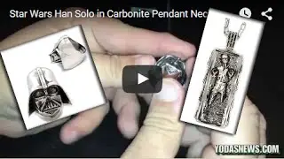 Star Wars Han Solo in Carbonite Pendant Necklace and Darth Vader Ring Review!