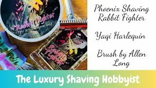 Phoenix Shaving Rabbit Fighter - Brush by Long Shaving - Yaqi Harlequin