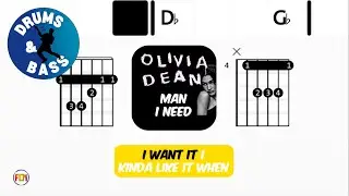 Olivia Dean - Man I Need &bull; Bass & Drums | Scrolling Guitar Chords & Lyrics