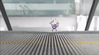 Quick and fun animation of a monster on an escalator