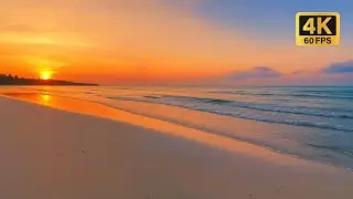 Sunrise Coastal ASMR 4K | Soothing Beach Waves for Relaxation, Meditation & Focus