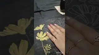 Handpainted stories on black art silk