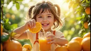 Learning fruit and vegetable with precious kids.