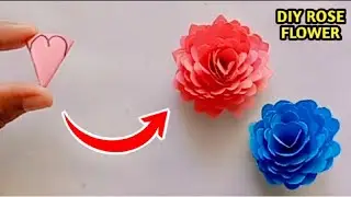 How to Make Beautiful Rose 🌹 Flower|DIY Paper Rose Flower|Paper Flower Making |Paper Craft|