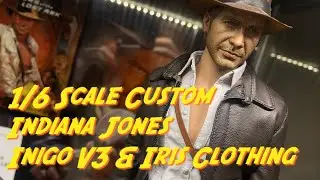 1/6 Scale Custom Indiana Jones Inigo V3 Sculpt & The Iris Clothing Set Display Showcase