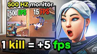 500 HZ monit&ouml;rde 15 FPS ile Y&Uuml;CELİK eloda oynadım! | valorant