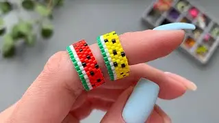 🍉 DIY Watermelon Beaded Ring Tutorial: Easy & Fun!