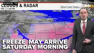 Cold front accelerates toward central Texas, freezing temps possible by Saturday morning