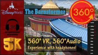 [5K 360&deg; | 360&deg; Audio] The Barnstormer Front Row Immersive VR POV ASMR - Magic Kingdom, Disney World