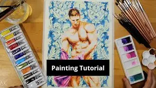 Painting Tutorial Time lapse Episode (117) #watercolorpainting #zakpopart